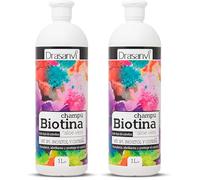 DRASANVI CHAMPÚ BIOTINA Y ALOE VERA - Biotina + Aloe Vera + Inositol + Proteína de Avena - Nutre, protege y abrillanta - 1000ml (Paquete de 2)