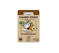 Drasanvi CHAMPÚ SÓLIDO CABELLO RIZADO CERTIFICADO BIO ECOCERT - Aceite de coco Aceite de albaricoque - 99% Origen Natural - VEGANO - 80g