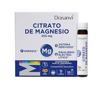 Drasanvi Citrato de Magnesio 250 mg | Magnesio Líquido para Cansancio, Fatiga y Calambres Musculares | 10 Viales Bebibles 25 ml | Alta Absorción | Vegano | Sabor Melocotón