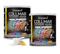 Drasanvi COLLMAR Colageno Marino Hidrolizado con Magnesio, Acido Hialuronico y Vitamina C | para cartílagos, huesos y piel | Máx. Asimilación 9.717 mg/día | 2 x 300 g de polvo | Sabor Limón