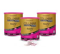 Drasanvi Colágeno Marino Hidrolizado Beauty 3 x 275 g | Ácido Hialurónico + Biotina + Vitamina C Natural | Elasticidad, Firmeza y Luminosidad de la Piel | Pack 3 uds | Sin Gluten | Sabor Granada