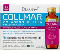 Colageno Liquido Bebible Collmar Belleza| Colágeno Hidrolizado|Reduccion de arrugas| Piel revitalizada| Colageno marino, Ácido Hiaurónico + Vit. C |Collagen Frutos del Bosque |8 Shots 50 ml DRASANVI