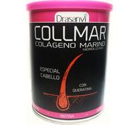 Drasanvi COLLMAR Colágeno Marino Hidrolizado + Biotina, Queratina, Selenio, Zinc y Extracto de Bambú | Cabellos Débiles y Finos| | Alta Dosis 5.000 mg/día | 350g de Polvo = 35 Días | Sabor Cereza