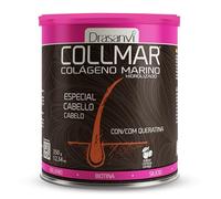 Drasanvi COLLMAR Colágeno Marino Hidrolizado + Biotina, Queratina, Selenio, Zinc y Extracto de Bambú | Cabellos Débiles y Finos| | Alta Dosis 5.000 mg/día | 350g de Polvo = 35 Días | Sabor Cereza
