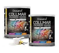 Drasanvi COLLMAR Colageno Marino Hidrolizado con Magnesio, Acido Hialuronico y Vitamina C | para cartílagos, huesos y piel | Máx. Asimilación 9.717 mg/día | 2 x 300 g de polvo | Sabor Vainilla