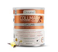 DRASANVI COLLMAR Colageno Marino Hidrolizado + Curcuma con Magnesio, Vitamina C, Ácido Hialurónico| Articulaciones y musculos | Máx. asimilación 9.595 mg/día | 340g de polvo | Collagen Sabor Vainilla