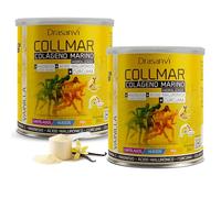 Drasanvi COLLMAR Colágeno Marino Hidrolizado + Cúrcuma con Magnesio, Vitamina C, Ácido Hialurónico | Bienestar articular y muscular | Pack 2 uds | 9.355 mg/día | 2 x 300g de polvo | Sabor Vainilla