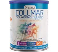 Drasanvi COLLMAR Colágeno Marino Hidrolizado con Ácido Hialurónico, Vitamina C |Sin edulcorantes | Máx. asimilación 9.660 mg/dia | 275g de polvo | Sabor Vainilla