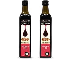 DRASANVI ECOSANA Aceite de Lino Bio | Alto Contenido en Omega 3 además de 6 y 9 | Laxante Natural | Aporte de Fitoestrogenos | Protección Cardiovascular | Para Utilizar en Crudo |500 ml (Paquete de 2)