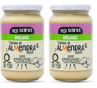 Drasanvi ECOSANA CREMA DE ALMENDRA CERTIFICADO BIO by - Alto contenido en fibra - Fuente de proteínas - VEGANO - SIN GLUTEN - 350g (Paquete de 2)