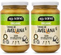 Drasanvi ECOSANA CREMA DE AVELLANAS CERTIFICADO BIO by - Alto contenido en fibra - 100% avellana de agricultura ecológica - VEGANO - SIN GLUTEN - 350g (Paquete de 2)