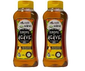 Drasanvi ECOSANA SIROPE DE AGAVE CERTIFICADO BIO by - Edulcorante NATURAL con BAJO ÍNDICE GLUCÉMICO - VEGANO - SIN GLUTEN - 900ml (Paquete de 2)
