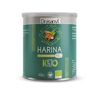 DRASANVI HARINA DE ALMENDRAS CERTIFICADO BIO KETO - A partir de almendras repeladas de agricultura ecológica - Alto contenido en FIBRA - VEGANO - SIN GLUTEN - 375g