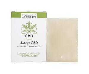 DRASANVI JABÓN CBD - Aceite de Cáñamo orgánico + Cannabidol (CBD) - Propiedades antioxidantes, seborreguladoras y calmantes - VEGANO - 100g