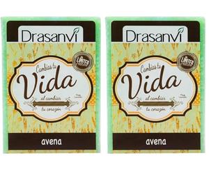 DRASANVI JABÓN DE AVENA - TONIFICANTE - CALMANTE - VEGANO - 100g (Paquete de 2)