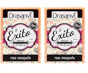 Drasanvi Jabón Mosqueta, Sin Color, Rosa, 100 Gramo (Paquete de 2)