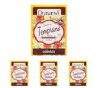 DRASANVI Jabón Natural de Caléndula | Manos, Cuerpo y Cara | Para pieles sensibles, inflamadas, enrojecidas o con eccemas | Efecto calmante l Libre de grasa animal l 100 gr (Paquete de 4)