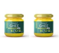 Drasanvi KETO Mantequilla Ghee de pasto Clarificada Bio | Saludable y de Fácil Digestión | Rica en Vitaminas A, D, E y K | Ácido Linoleico y Butirato | 99,8% de Grasas Saturadas| 300 g (Paquete de 2)