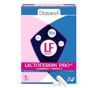 DRASANVI LACTOFERRINA + FERMENTOS LÁCTICOS + VITAMINA C - Contribuye al correcto funcionamiento del sistema inmune - SIN GLUTEN - 36 cápsulas vegetales