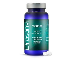 DRASANVI MINERAL YODO | Mineral esencial 500 µg para la función normal Tiroidea| Sistema Nervioso y Metabolismo energetico | Piel sana | Yodo suplemento | 90 comprimidos = 90 días