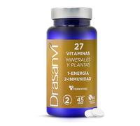Drasanvi Multivitaminas Hombre y Mujer Energía y Vitalidad | 27 Vitaminas y Minerales con Maca, Cordyceps y CoQ10 | Contribuye con la Reducción del Cansancio y Fatiga | 90 Comprimidos