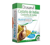 DRASANVI NUTRABASICS CASTAÑO DE INDIAS - Ayuda a reducir la sensación de PIERNAS CANSADAS - VEGANO - SIN GLUTEN - 30 cápsulas vegetales