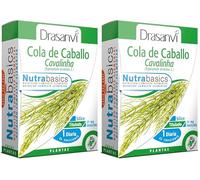 DRASANVI NUTRABASICS COLA DE CABALLO - Rica en oligoelementos y flavonoides - Ayuda a controlar la retención de líquidos - VEGANO - SIN GLUTEN - 30 cápsulas (Paquete de 2)