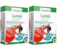 DRASANVI NUTRABASICS GUARANÁ - Ayuda a mantener la VITALIDAD física y mental, muy útil en dietas de adelgazamiento - VEGANO - SIN GLUTEN - 30 cápsulas vegetales (Paquete de 2)