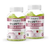 DRASANVI |Pack SILUET Apple Cider | Vinagre de manzana Gummies | Gominolas Favorecen la digestión | Efecto prebiótico | Perder grasa | Control de peso | Sabor manzana| 2 Botes 80 Gominolas=40 días