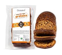 DRASANVI Pan Proteico Bajo en Carbohidratos|27% de proteínas y alto Contenido en fibra | ideal para dieta low carb y keto | Bajo en Azúcares y Calorías | Con Semillas de girasol y linaza | 365 gr