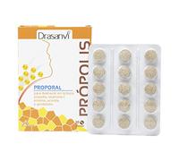 DRASANVI PRÓPOLIS PROPORAL - Própolis + Vitamina C + Erísimo + Acerola + Gordolobo - Para deshacer en la boca - SIN GLUTEN - 30 comprimidos
