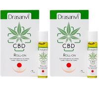 DRASANVI ROLL-ON ROJO CBD ALIVIO Y TENSIONES DE CABEZA - CBD + Aceite esencial de Lavanda, Laurel y Menta del campo - VEGANO - 5ml (Paquete de 2)