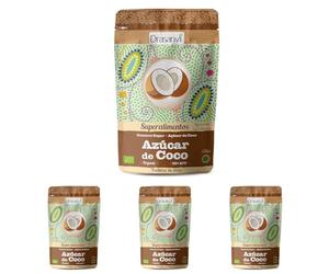 DRASANVI SUPERALIMENTO AZÚCAR DE COCO CERTIFICADO BIO - Bajo Índice Glucémico - No altera en exceso los niveles de azúcar en sangre - VEGANO - SIN GLUTEN - 300g (Paquete de 4)