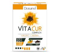 DRASANVI VITACUR CURCUMA CON PIMIENTA NEGRA |Salud articular y procesos antiinflamatorios |Curcuma en capsulas | Curcumina y Piperina al 95%| Sin Gluten| 36 capsulas = 36 días