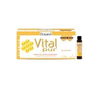 Drasanvi VITALPUR CLÁSICA Jalea Real 10 HDA 4-5 % rica en Nutrientes, Vitaminas, Minerales y Aminoácidos, Para tus Defensas, Dosis 1500 mg/día, Endulzado con Stevia, 7 Viales = 7 Días, Sabor Naranja