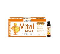DRASANVI VITALPUR DEFENSAS - Jalea Real + Própolis + Vitamina C + Echinacea + Lactoferrina - Contribuye al funcionamiento normal del sistema inmunitario - SIN GLUTEN - 7 viales x 15ml