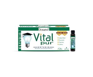 DRASANVI VITALPUR ESTUDIO - Jalea Real + Magnesio + Guaraná + Lecitina + Hierro - Ayuda a disminuir el cansancio y la fatiga - 7 viales de 15ml