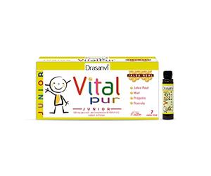 DRASANVI VITALPUR JUNIOR - Miel + Jalea Real + Polen + Própolis + Vitamina C - 7 viales de 15ml