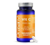DRASANVI VITAMINA C 1000 mg | Vitaminas para el cansancio | Sistema Inmunológico | Potente Antioxidante| Formación de Colageno |Vitamina C pura | Acido Ascorbico | 60 capsulas de Vitamina C = 60 días