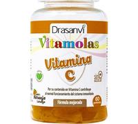 DRASANVI VITAMINA C | Vitaminas que ayudan al normal funcionamiento del sistema inmunitario | Cansancio y Fatiga |Vitamina C SIN AZÚCAR | Adultos y niños |160mg al día | Sabor Naranja | 60 Gominolas