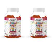 DRASANVI VITAMOLAS MULTIVITAMINAS KIDS - Vitamina C, B12, E, D3, B3, B5, B6 - SIN azúcares - VEGANO - SIN GLUTEN - 60 gominolas (Paquete de 2)