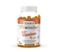 DRASANVI VITAMOLAS MULTIVITAMINAS - Vitamina C, B12, E, D3, B3, B5, B6 + Zinc + Biotina - SIN azúcares - VEGANO - SIN GLUTEN - 60 gominolas