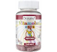 DRASANVI VITAMOLAS MULTIVITAMINAS KIDS - Vitamina C, B12, E, D3, B3, B5, B6 - SIN azúcares - VEGANO - SIN GLUTEN - 60 gominolas