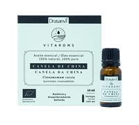 DRASANVI VITAROMS ACEITE ESENCIAL CANELA DE CHINA CERTIFICADO BIO - 100% natural y puro - Botánica y Bioquímicamente definido - VEGANO - SIN GLUTEN - 10ml