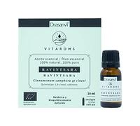 Drasanvi VITAROMS ACEITE ESENCIAL RAVINTSARA CERTIFICADO BIO - 100% natural y puro - Botánica y Bioquímicamente definido - VEGANO - SIN GLUTEN - 10ml