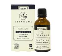 Drasanvi VITAROMS ACEITE VEGETAL CALÓFILO CERTIFICADO BIO ECOCERT - Primera presión en frío - Favorece la cicatrización - VEGANO - SIN GLUTEN - 50 ml
