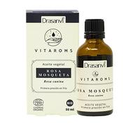 Drasanvi VITAROMS ACEITE VEGETAL ROSA MOSQUETA CERTIFICADO BIO ECOCERT - Primera presión en frío - Estimula la regeneración natural de la piel - VEGANO - SIN GLUTEN - 50 ml