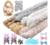 Draupnir 37 Piezas Limpia Pipas Kit, 100cm x 3cm Gigantes limpiapipas Manualidades, Alambres Chenilla Felpa Con Nariz, Ojos, Cinta Plisada, lazo para Manualidades DIY Decoraciones