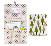 Draupnir Organizador de pañales y Neceser 2 en 1. Organizador de pañales pequeño, Bolsa para toallitas húmedas y Neceser para bebés para Madres en Movimiento (Árbol)