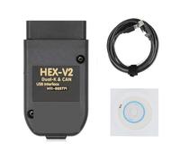 DRAUXI Cable de diagnóstico OBD2 VAG VCDS 25.3 for escáner, multiidioma, Hex V2, COM 24.7 Fácil de Usar